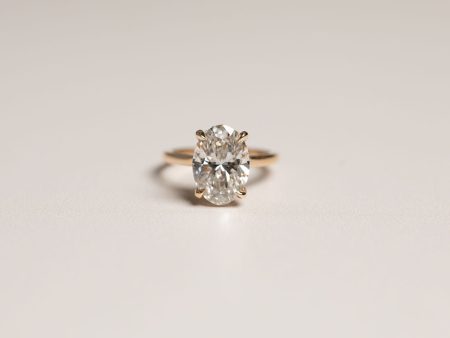 4.00ct Oval Lab Grown Diamond Lena Ring Online Hot Sale