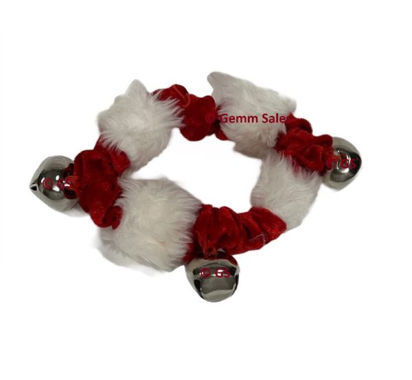 Petco Dog Velvet Collar Jingle Bells - Red Large Supply