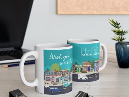 Whish You Were Here - Town of Heritage - White Mug 11oz Online Sale