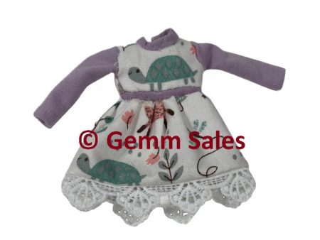 Monst Doll Long Sleeve Dress Handmade, Monst Xiaomi Doll Dress - Lavender Hot on Sale