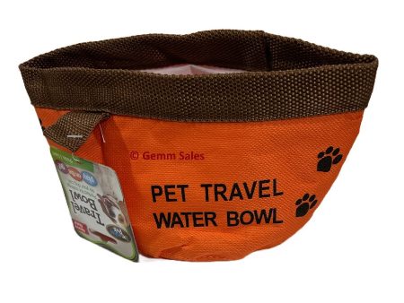 Bow Wow Pals Pet Travel Water Bowl - Orange Fashion