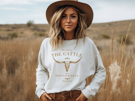 Amy Anne Apparel Inc - He Owns The Cattle Crew Neck Sweatshirt Cheap