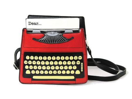 Vintage Red Type Writer X Body Bag Hot on Sale